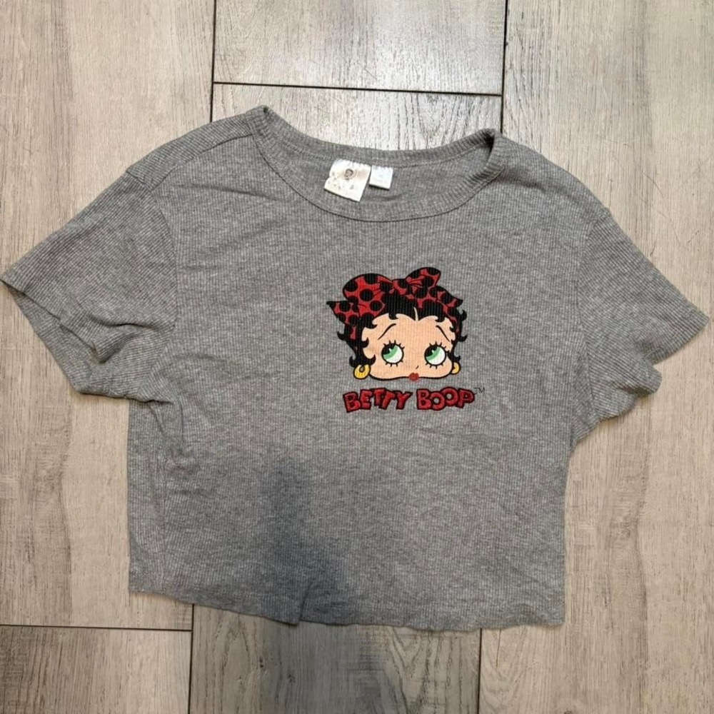 Grey Betty Boop crop top WOMEN SIZE‎ XL